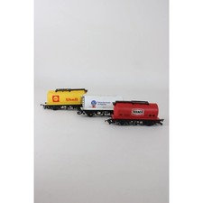 3 x Hornby OO Gauge Texaco, Shell & ICI R148 Petrochemical Plastics Tanker Wagon