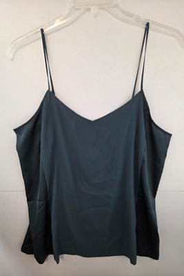 Soma Women's XL Petrol Green Satin Shine Pajama Cami NWT