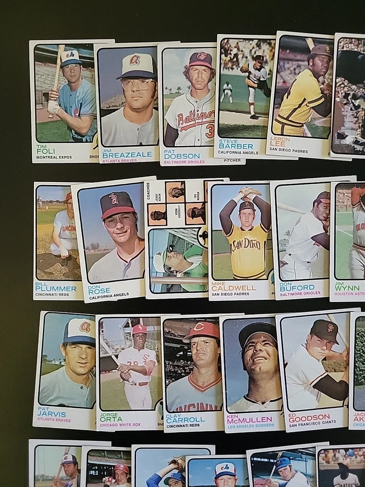 1973 Topps Baseball Card Starter - 50 Different Vintage Cards - W/ Tim Foli — 第 2/4 张图片