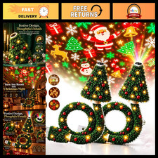 HD Christmas Projector Light, Plug  Play USB Powered Holiday Decor, Outdoor/Ind