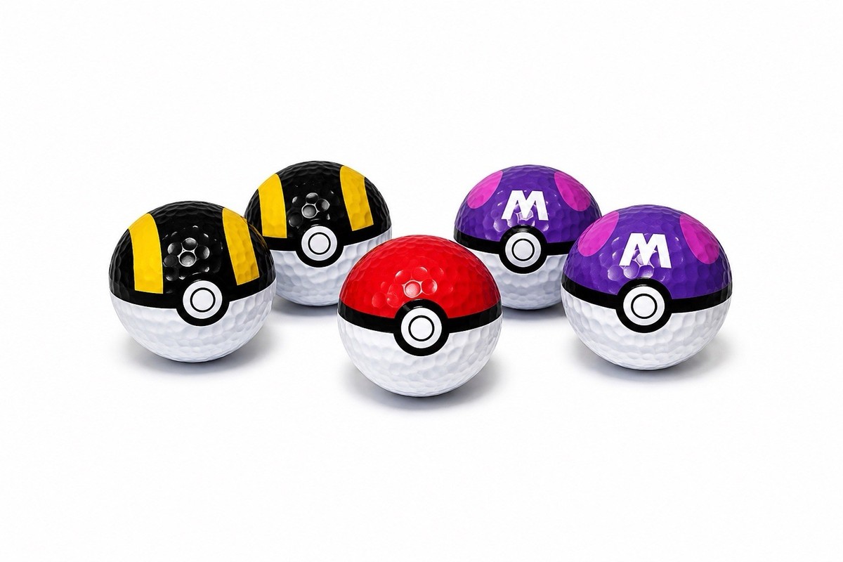 【非売品フルセット】　TOURSTAGE Pokémon Golf Ball Pokemon Pokeball Style Golf Balls Set (3) – Master Ball, Ultra