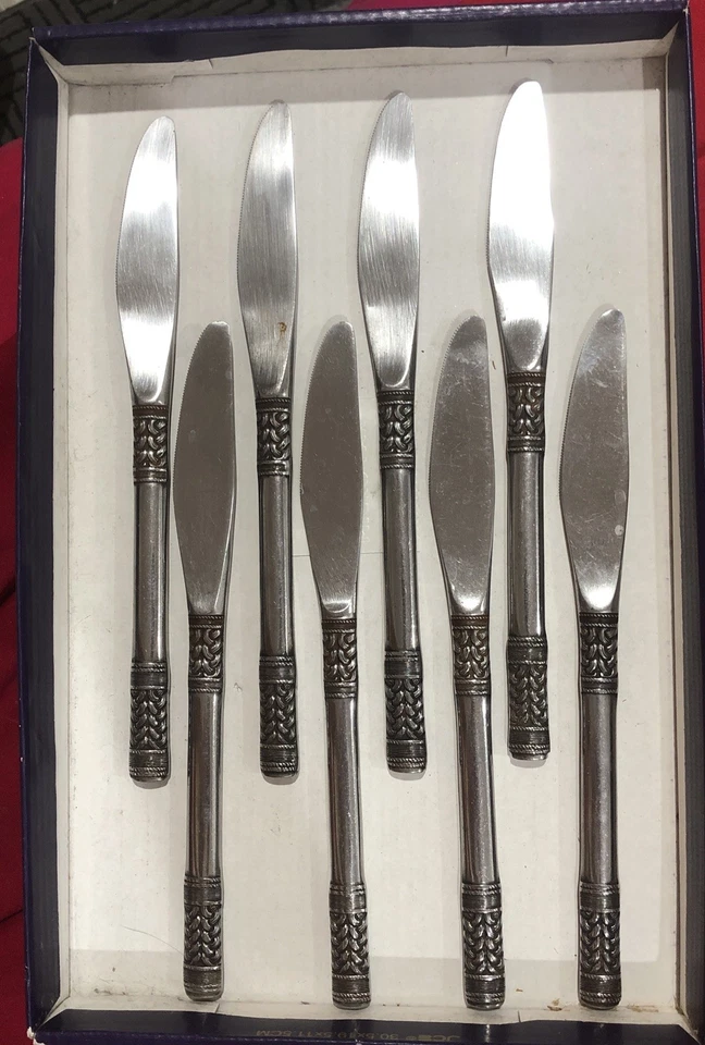 8 cuchillos de cena RB Rogers de acero inoxidable Japón Stonehenge  Foto 2 de 4