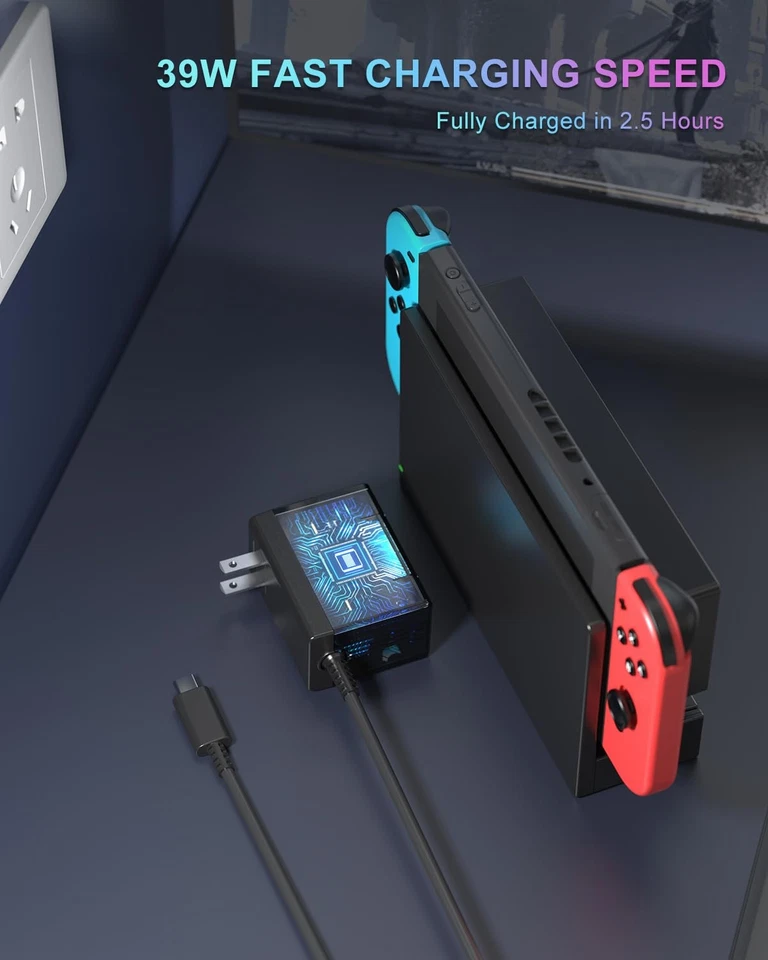 Dock Station for Switch/Switch OLED, Replacement 3-in-1 TV Dock Set with Orig... - Image 3 of 4