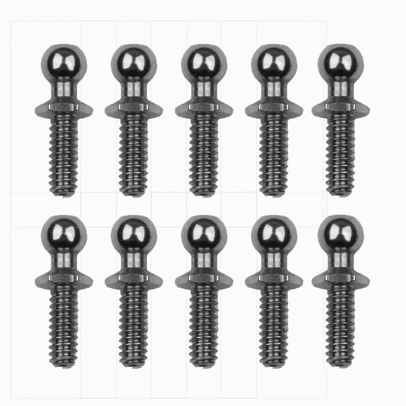 Team Associated RC10 Ballstud Set .30, Silver