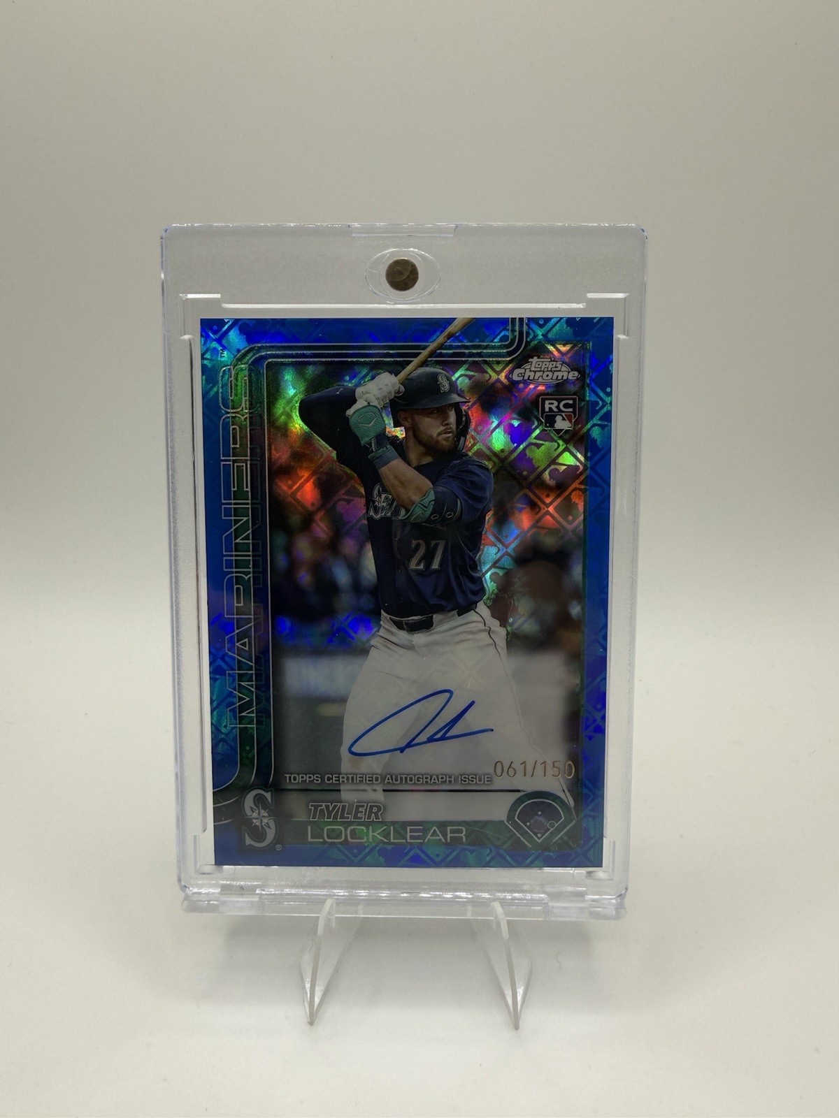 2025 Topps Chrome - Rookie Autographs Tyler Locklear #RA-TL Blue Refractor /150