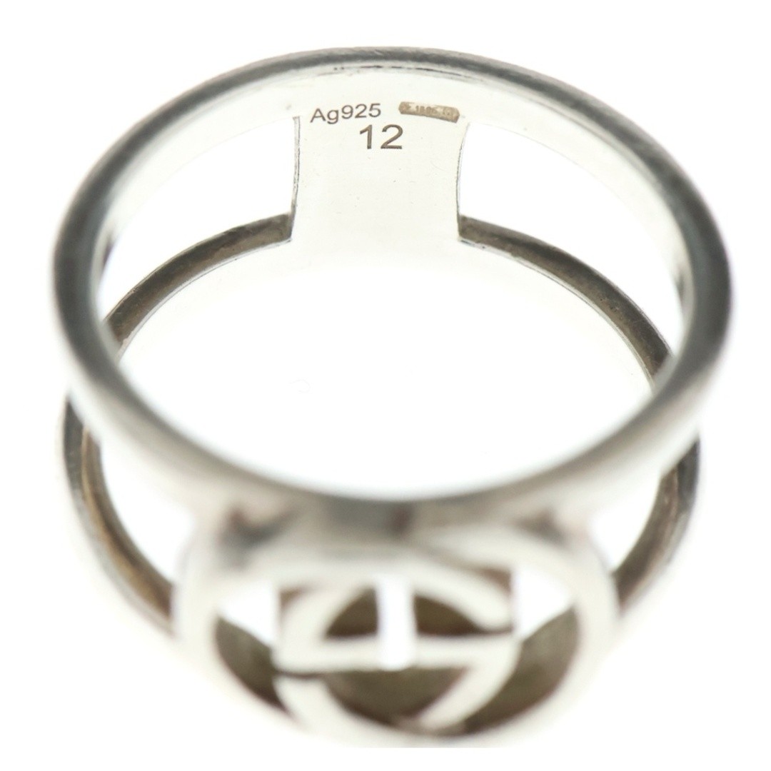 GUCCI Interlocking Ring Silver #12 Used b69522202… - image 6