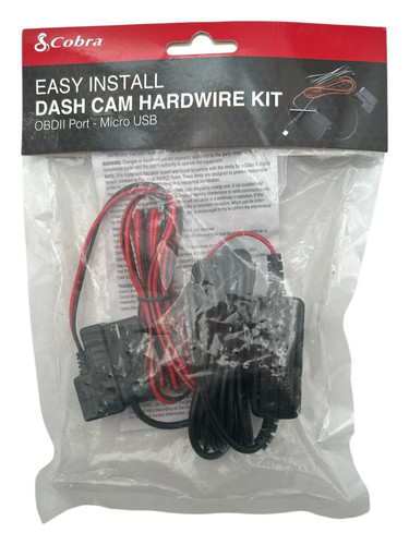 Genuine Cobra 2.5A OBDII to Micro USB Hardwire Kit for Dash Cameras