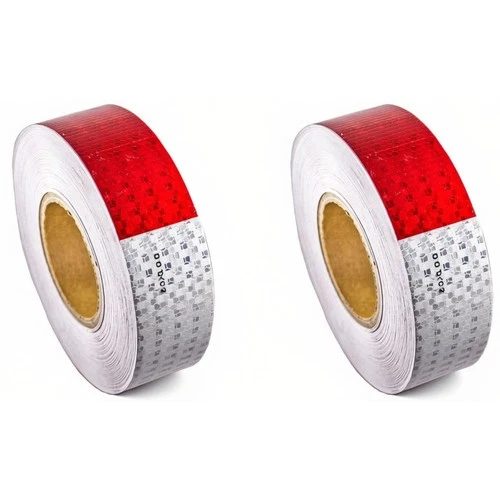 Qty2-Conspicuity Tape 2”x150’ Approved DOT-C2 Reflective Trailer Red White - product listing photo