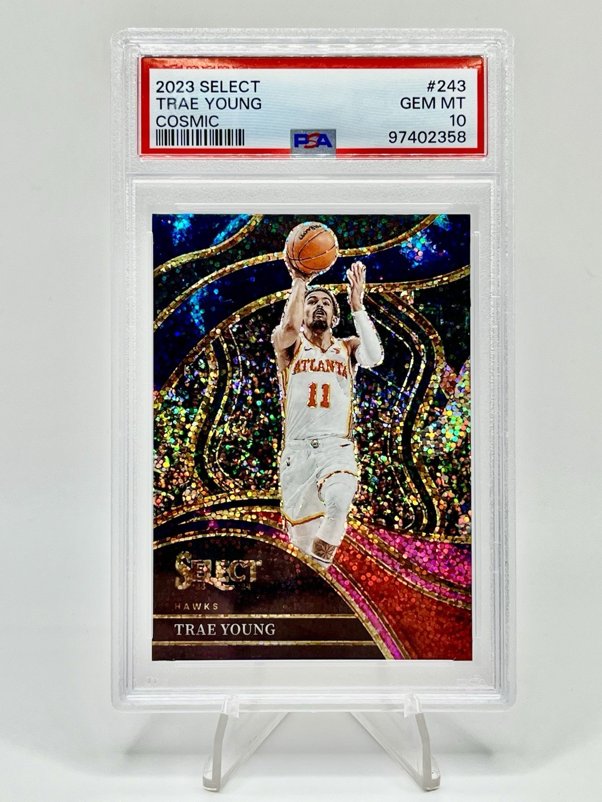 2023-24 Panini Select - Trae Young - Courtside Cosmic Prizm