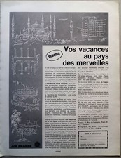 1967 Visit Turkey Tourism Print Ad Air France Revue Magazine French Vintage