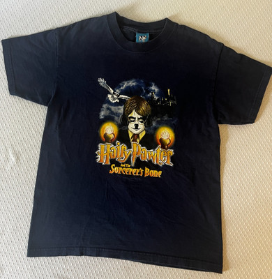 VTG 2001 Hairy Pawter Big Dogs T-Shirt Size 12-14 Teens Navy Harry Potter Parody