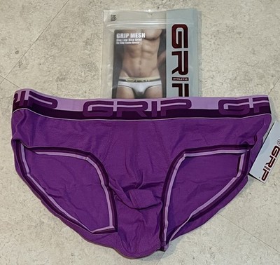C-IN2 Athletic Grip Mesh Lowrise Brief - XLarge, platon purple