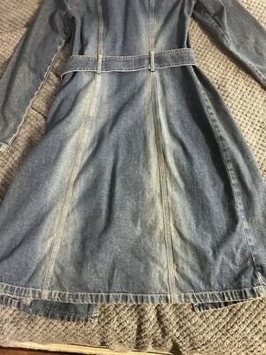 Vintage Y2K Paris Blues Demin Dress/coat  Women s Size Small