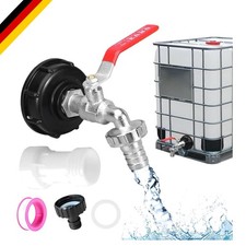 IBC Tank Auslaufhahn 3/4 Zoll Schwarz für 1000L Wasserbehälter