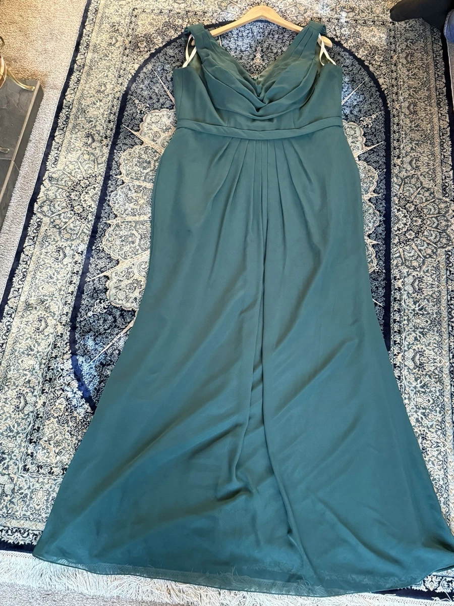 greek style bridesmaid dresses uk Zapaka Women Light Green Long Bridesmaid Dress with Ruffle Slit Mermaid Off the Shoulder Wedding Guest Dress, Light Green / US22W