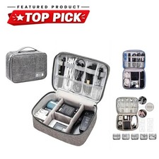 Cable Storage Bag Waterproof Travel Electronics Organizer Case