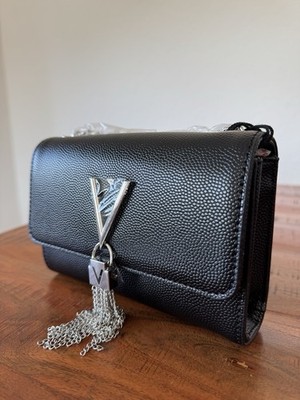 Valentino by Mario Valentino Tasche Neu mit Etikett Schwarz mit Logo und Kette