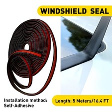 16.5Ft Auto Rubber Weather Seal Strip Car Windshield Edge Moulding Sealing Strip