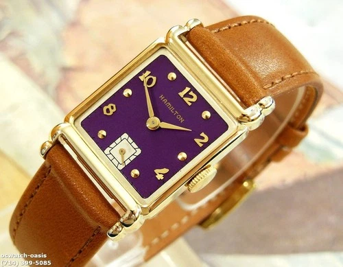 1947 Vintage Hamilton Ashley, Stunning PURPLE Dial, Serviced