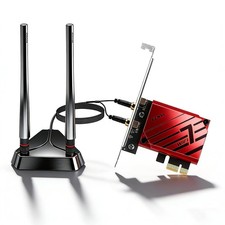 FENVI BE6500 WiFi 7 PCIe Network Card for Desktop PC,Tri-Band Red