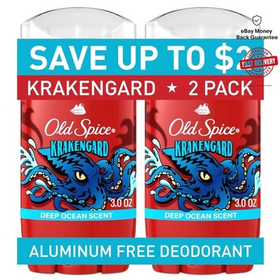 Pack of 2: Krakengard Men's Deodorant with Deep Ocean Scent - 24/7 Protection