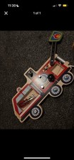 Wooden Pretend Play fire Truck Car-Shaped Tool Set w/ Screwdriver, Hammer  Nuts