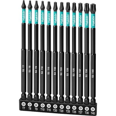 150 mm Torx Bits Set Lang 12-teiliges S2 Stahl Bitsatz für Akkuschrauber