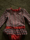 girls 1-piece rash guard red white & blue stripe swimsuit size 9 mths Cat & Jack — photo 2