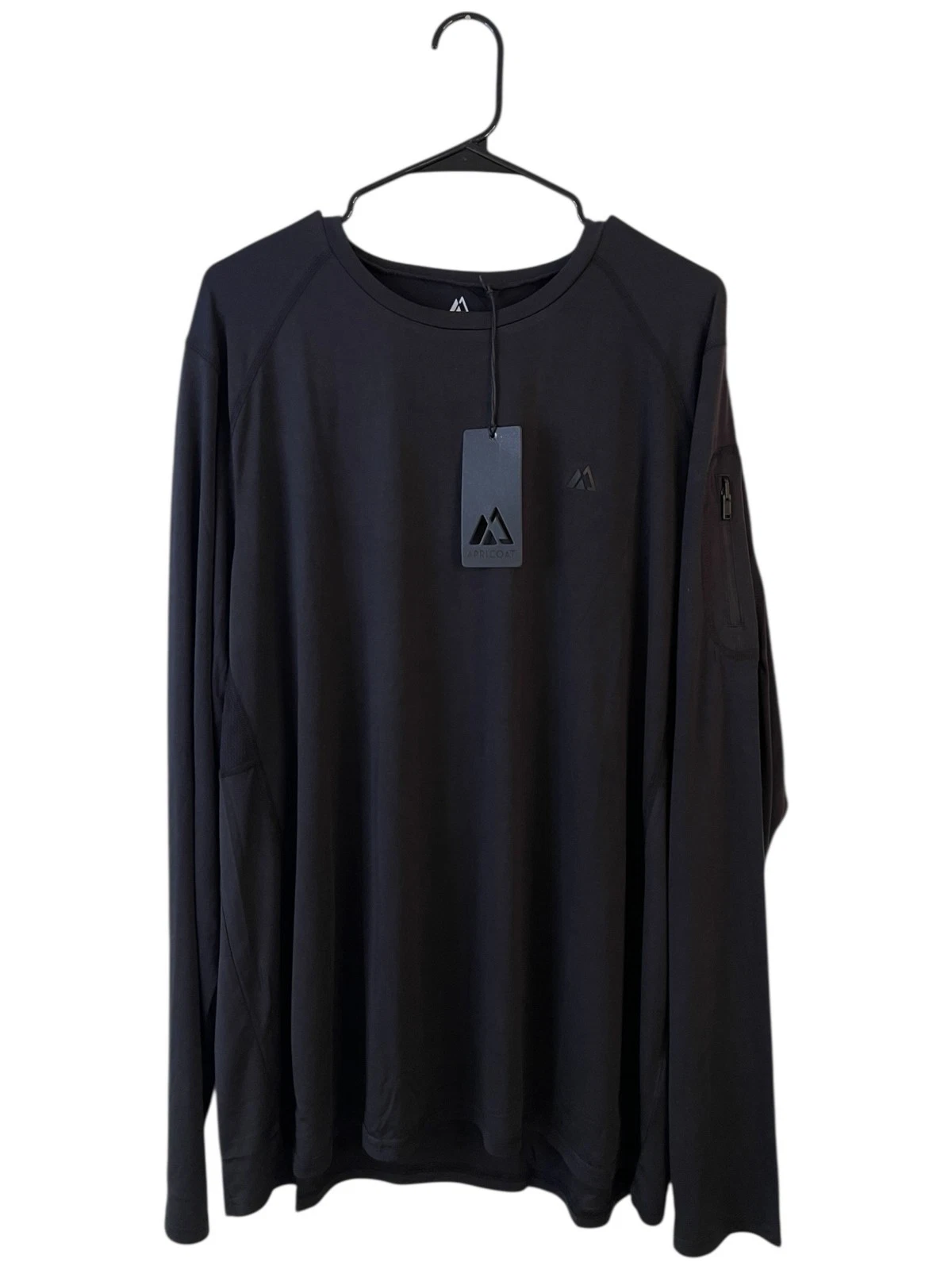 Men's Apricoat Quick Dry Tee Long Sleeve Shirt Black Athletic XXL 2X-Large - New