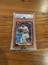 Quinn Priester 2024 Topps Bowman Chrome Orange Mojo Refractor /25 Rookie PSA 9