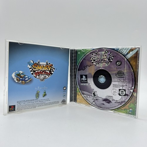 Sony PlayStation 1 Smurf Racer 2001 PS1 etichetta nera completa con manuale CIB leggi - Foto 2 di 6