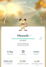 Pok mon Go Shiny Meowth Trade Registered Or 30 Day Friends See Description