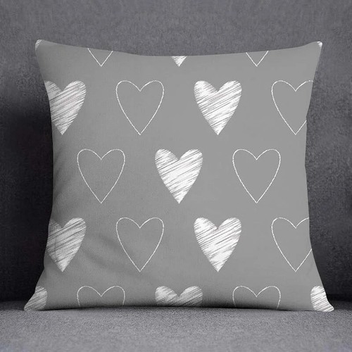 Gray Low White Polyester Cushion Cover Geometric Waist Sofa Pillow Cover Pillow - Picture 5 of 53