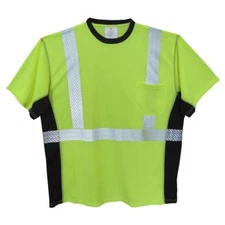 Class 2 Hi Viz  T-Shirt With Black Sides, Hi Viz Orange or Hi Viz Lime