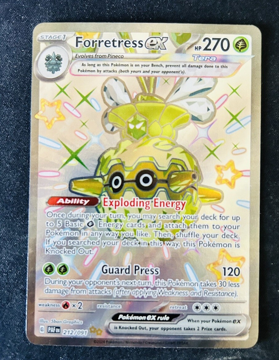 Forretress ex 212/091 - Paldean Fates Ultra Rare - Pokémon TCG Nm/Mint