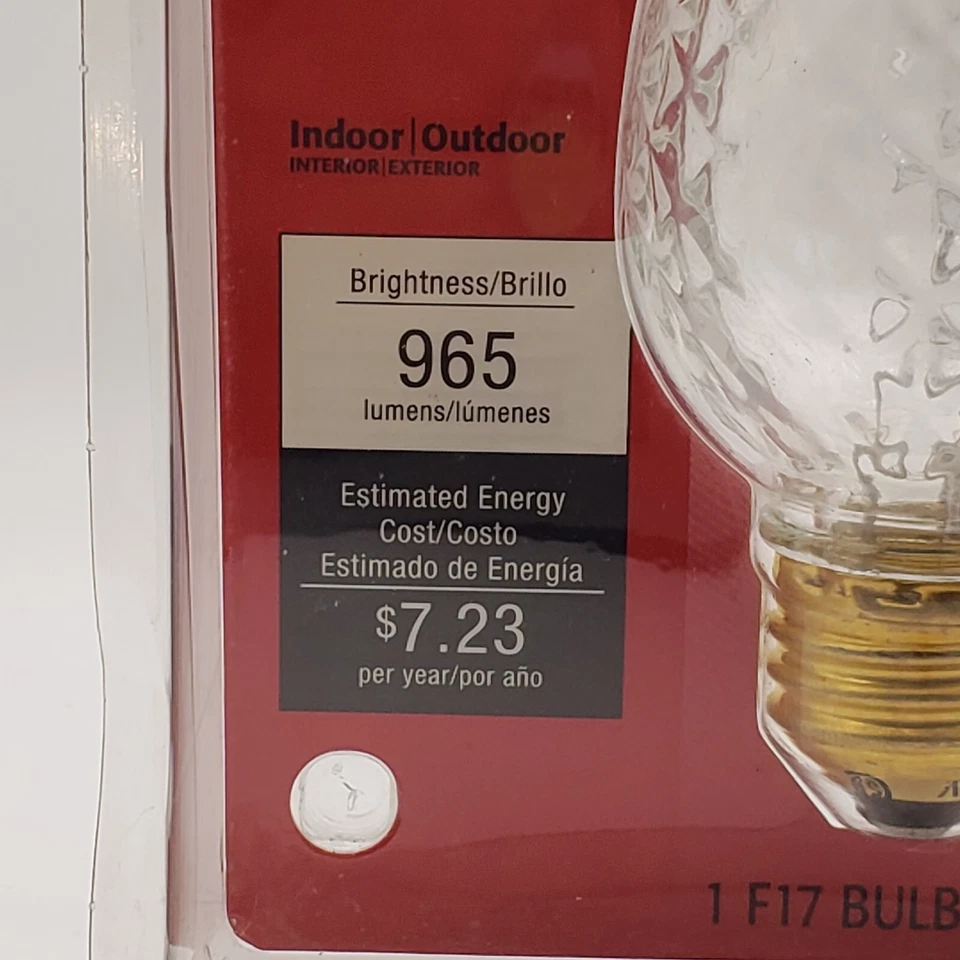 Sylvania Capsylite Clear Crystal F17 Light Bulb 60W 120V Discontinued NOS New - Image 4 of 4