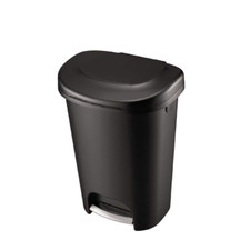 Rubbermaid Black Foot Pedal Trash Can 13 Gallon Garbage Bin Waste Basket