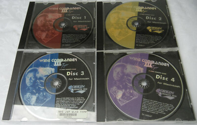 Wing Commander III 3 Heart of the Tiger MAC Macintosh All 4 Discs GUC