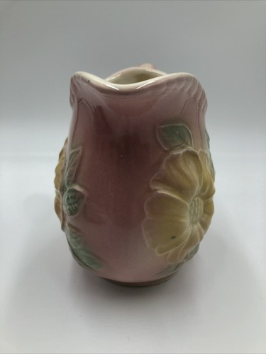 Hull Pottery USA Dogwood Pitcher Jug, #52 - 24oz. 1940's Creamer Yellow Blossoms - Picture 3 of 7
