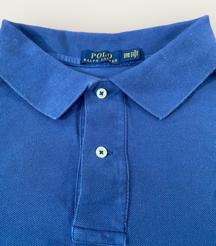 Ralph Lauren Polo Shirt Men’s 3XB Blue Big Pony Polo Shirt Tie-Dye Rugby Vintage - Picture 5 of 10