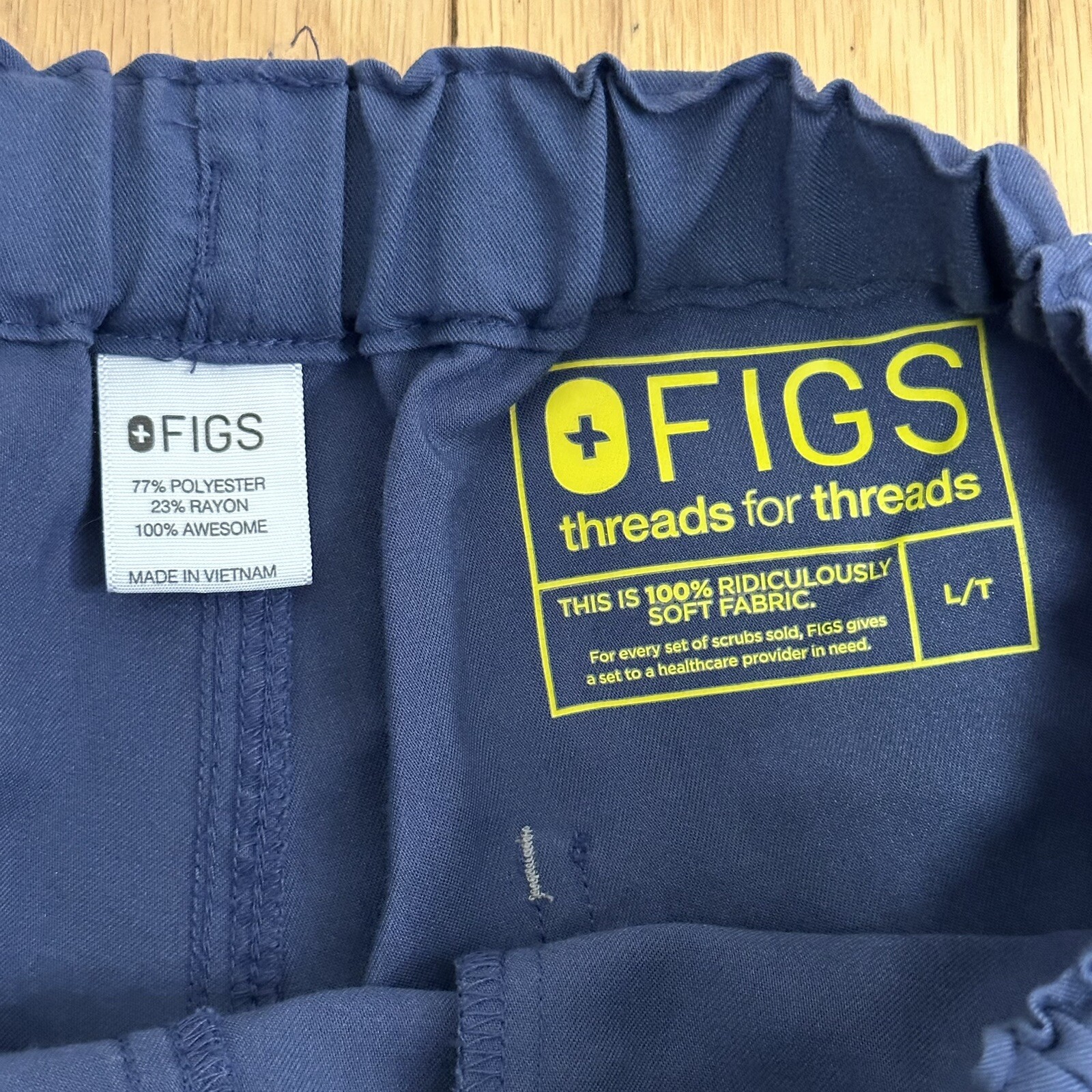 Figs Cairo Mens Blue Cargo Scrub Pants Size Large Gem