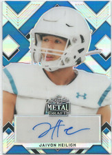 Jaivon Heiligh 2022 Leaf Metal Draft Portrait Blue Autographs 2/30 Chanticleers