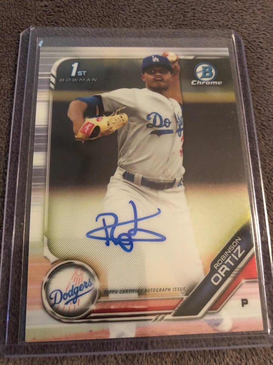 2019 Bowman Chrome 1st Robinson Ortiz LA Dodgers Prospect Auto