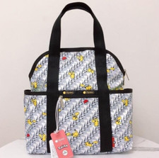 Lesportsac G861 Pokemon Pikachu Monogram Double Trouble Backpack Hand Bag Tote