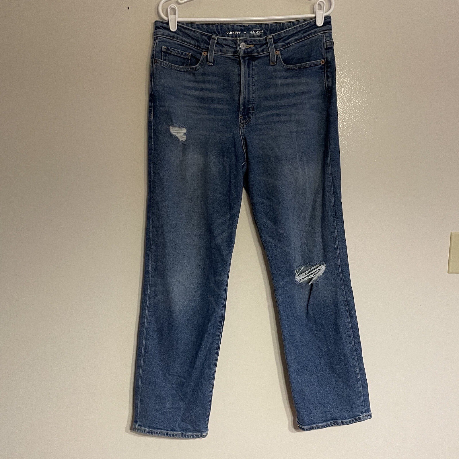 Old Navy Women 10 Distressed Secret-Smooth Pockets High-Rise OG