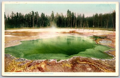 #ad Emerald Spring Upper Geyser Basin Yellowstone Park VINTAGE Postcard 3339 $14.39