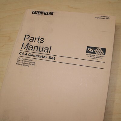 CATERPILLAR C4.4 Generator Set Engine Parts Manual book catalog spare gen engine