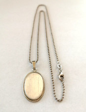 Set Kette Kügelchen Kugelkette und ovaler Anhänger 925 Silber (2786)