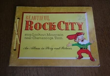 VTG ROCK CITY CHATTANOOGA Postcard Book Album in Story Pictures Harrison Conroy