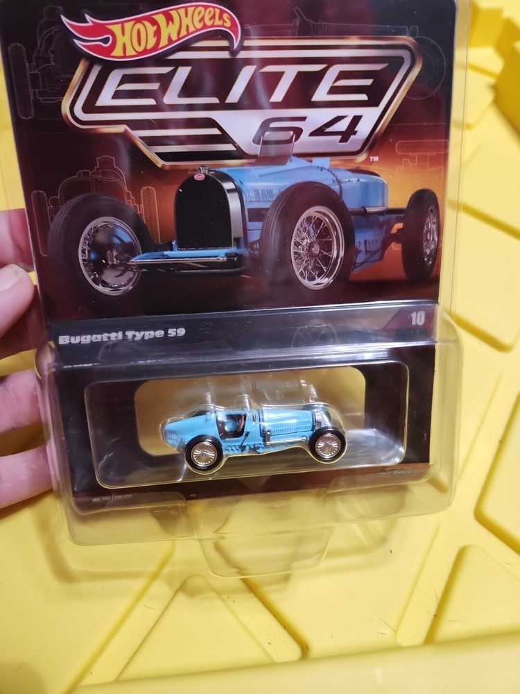 Hot Wheels Collectors RLC Elite 64 BUGATTI TYPE 59 Racer  Light Blue  New In Box